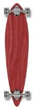 BLANK & Graphic Complete Longboard PINTAIL skateboard w/ 71mm wheels, Red, 40″ X 9″