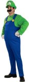 Super Mario Brothers Deluxe Luigi Costume, Blue/Green, Small
