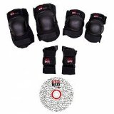 Triple 8 Youth Little Tricky Protective Pack with Instructional DVD (Black, Junior)