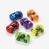 12 Plastic Transparent Pull Back Toy Cars