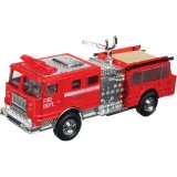 Toysmith Pullback Toy Fire Engine Die Cast 4855