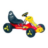 Lil’ Rider Battery-Powered Red Racer Go-Kart, Red