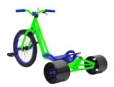 Bike Rassine Notorious Drift Trike, Green Frame with Blue Trim