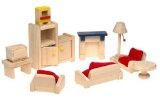 Small World Toys Ryan’s Room Wooden Dollhouse – Relaxing In Style Living Room