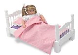 Melissa & Doug Deluxe Wooden  Doll Furniture – Bed