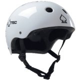 Pro-tec Classic Gloss Skateboard Helmet, White, Large