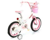 Royalbaby Jenny Princess Pink Girls Bike with Training Wheels and Basket, Best Gifts for Girls. 12 Inch, 14 Inch, 16 Inch Avaliable (Pink, 16 Inch)
