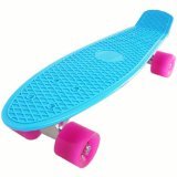 Plastic Cruiser Skateboard Complete 22″ DIY Banana Board Blue/Pink