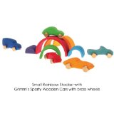 Grimm’s Small Rainbow Nesting Wooden Blocks Stacker, “Elements” of Nature: AIR