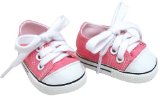 18 Inch Pink Doll Shoes for American Girl Dolls, Pale Pink Doll Sneakers