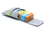 8 Piece Tegu Pocket Pouch Magnetic Wooden Block Set, Tints