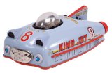 KING JET 8 CAR retro space age BLUE TIN TOY Schylling
