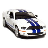 5″ 2007 Shelby GT500 1:38 Scale (White/Blue Stripes)