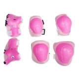 Eforstore 6 Pcs Children Kid Pad Cycling Knee Elbow Wrist Protective Gear Pads for Skateboarding Bikes Sports Support Set (Pink)