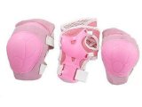 Como Children Pink Wrist Elbow Knee Pad Sports Support Set