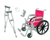 Doll Wheelchair Set for 18″ Dolls Like American Girl Dolls, Doll Chair Set includes Doll Wheelchair, Doll Crutches & Bandage, 18″ Doll Furniture