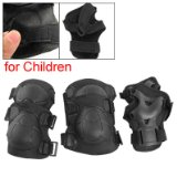 3 Sets Black Wrist Elbow Knee Sports Support for Children