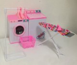 Barbie-size Dollhouse Furniture- Laundry Room with Iron & Ironing Table