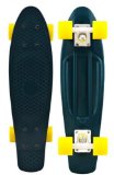 Pop-Lite® Blank Vinyl Plastic Cruiser Skateboard 22″ Complete (Dark Green/White/Yellow)