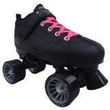 Pacer Mach-5 Black Pink Speed Skates – Mach5 GTX500 Quad Roller Skates,,Mens 7 / Ladies 8