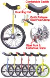18 inch Wheel Unicycle Yellow