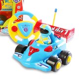 Cartoon R/C Formula Race Car Radio Control Toy for Toddlers (Assorted Colors)