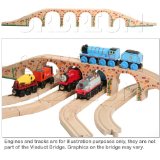Orbrium® Toys 6 Arches Viaduct Bridge for Wooden Railway Track Fits Thomas Trains Brio Chuggington set