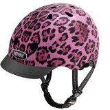 Nutcase Pink Cheetah Matte Street Helmet, Medium