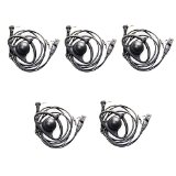 Tenq® 5pack D Shape Earpiece Headset PTT for Motorola Talkabout Cobra Two Way Radio Walkie Talkie 1pin