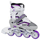 Roller Derby Girl’s Stingray R7 Adjustable Inline Skates, Small (12-2)