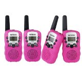 Retevis RT-388 Best Gift 462.5625-467.7250MHz Portable Kids Walkie Talkie 22 Channel FRS/GMRS 0.5W LCD Display Flashlight VOX Toy Two-Way Radio 2 Pair Pink