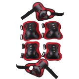 Crazycity Kid’s Roller Blading Wrist Elbow Knee Pads Blades Guard 6 PCS Set Great Christmas Gift (#1 black)
