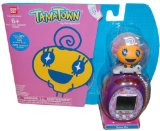 Bandai Tamagotchi Tamatown Purple And Orange Tama-Go With Memetchi Gotchi Figure Charm