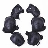 Ushoppingcart New Arrival Kid Roller Skating Ice Skate Skateboard Bike Mini Bike Bicycle Cycling and Other Extreme Sports Protective Guards Pads Set （1pair Knee Protective Pads + 1pair Elbow Protective Pads + 1pair Wrist Protective Pads）Black