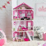 KidKraft KidKraft Think Pink Corner Dollhouse, Solid Wood & MDF