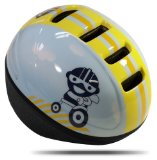 Knucklehead Lil’ Runt Bicycle Helmet, Blue/Yellow, Toddler