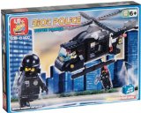 ADS Assembly Building Bricks Riot Police Helicopter Toy